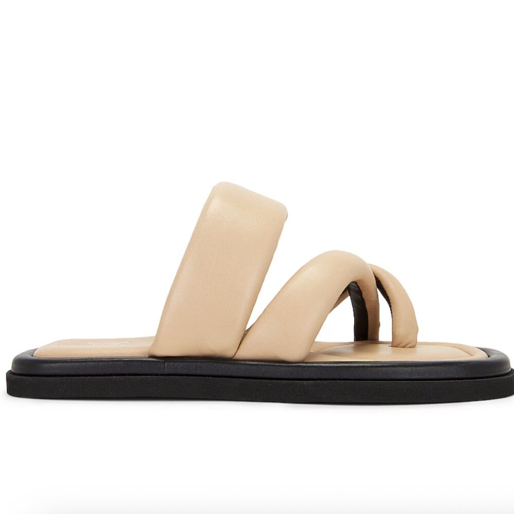 Helsa Puffy Slide Tan Size 38, 7